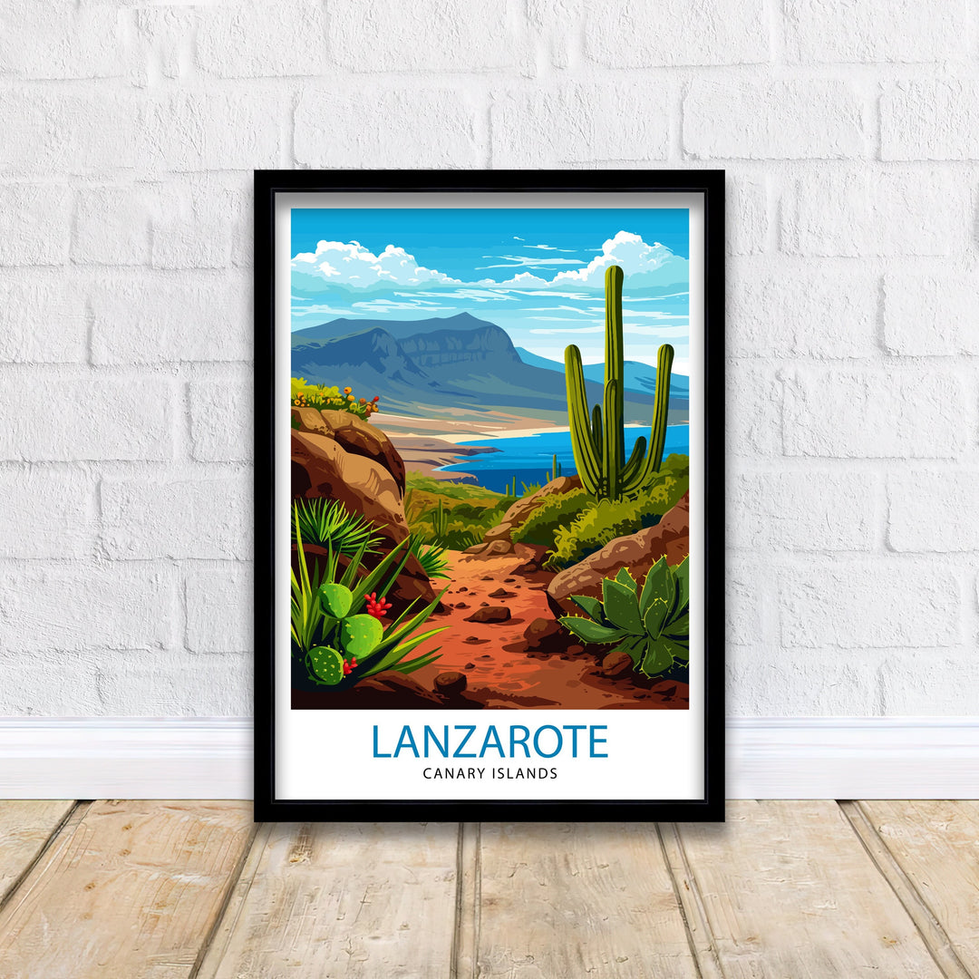 Lanzarote Travel Poster Lanzarote Wall Art Lanzarote Poster Spain Travel Posters Lanzarote Art Poster Lanzarote Illustration Lanzarote Wall