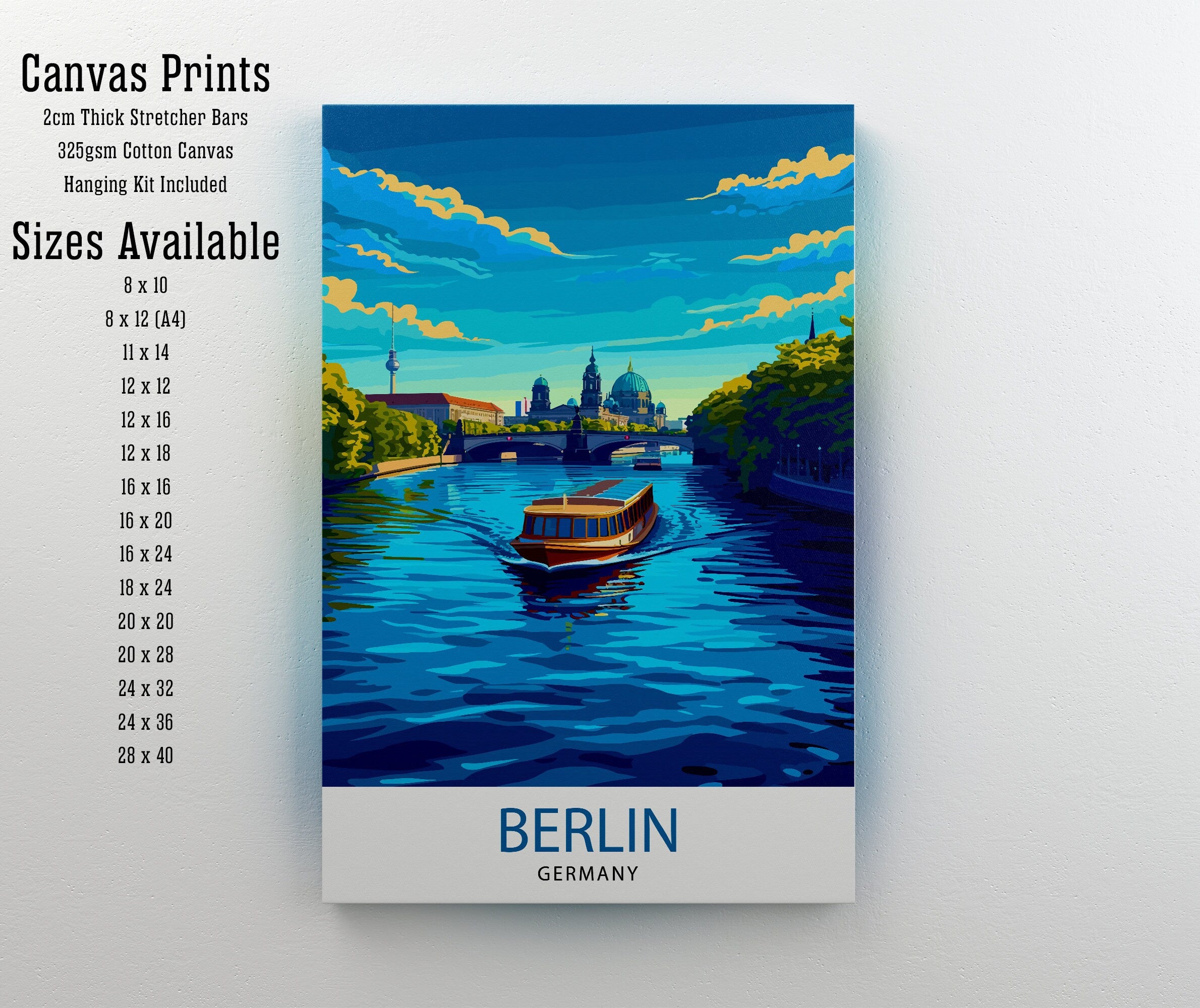 Berlin Germany Travel Print Berlin Wall Decor Germany Travel Poster Berlin Illustration Berlin Wall Art Berlin Gift Germany Home Decor