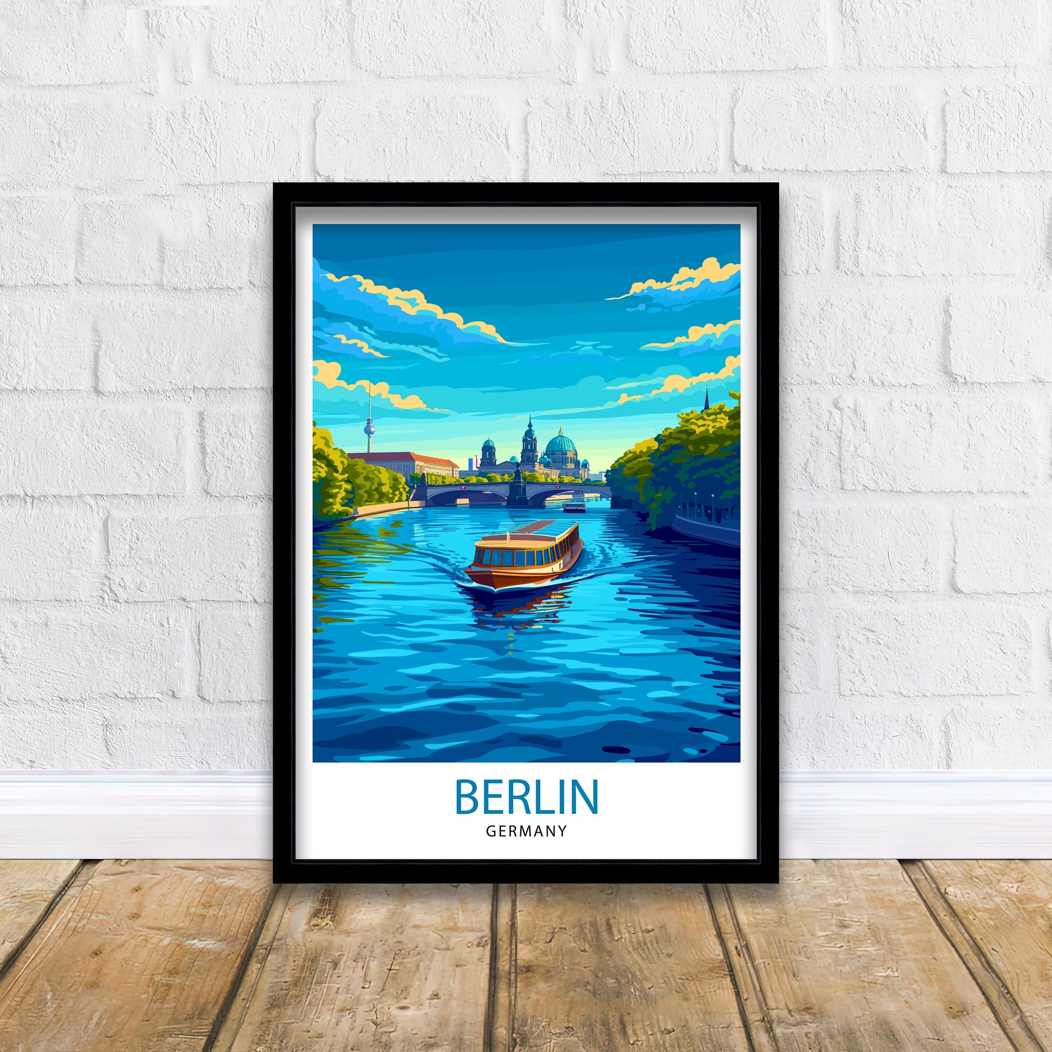 Berlin Germany Travel Print Berlin Wall Decor Germany Travel Poster Berlin Illustration Berlin Wall Art Berlin Gift Germany Home Decor