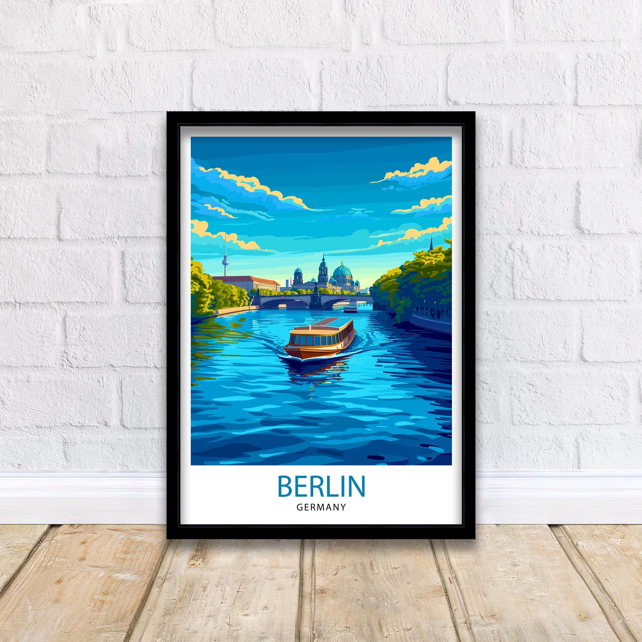 Berlin Germany Travel Print Berlin Wall Decor Germany Travel Poster Berlin Illustration Berlin Wall Art Berlin Gift Germany Home Decor