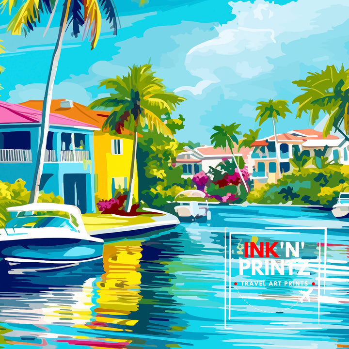 Fort Myers Beach Florida Travel Poster