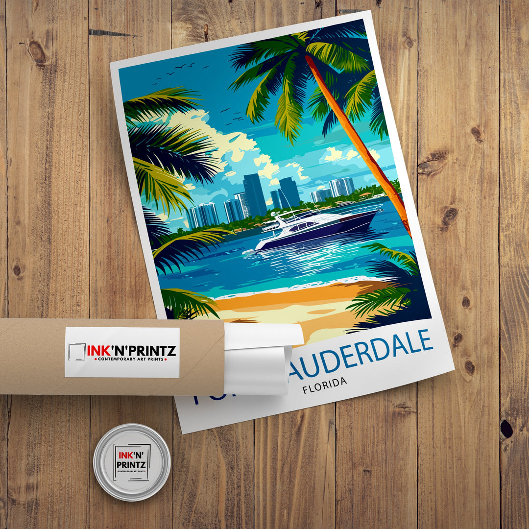 Fort Lauderdale Travel Poster Fort Lauderdale