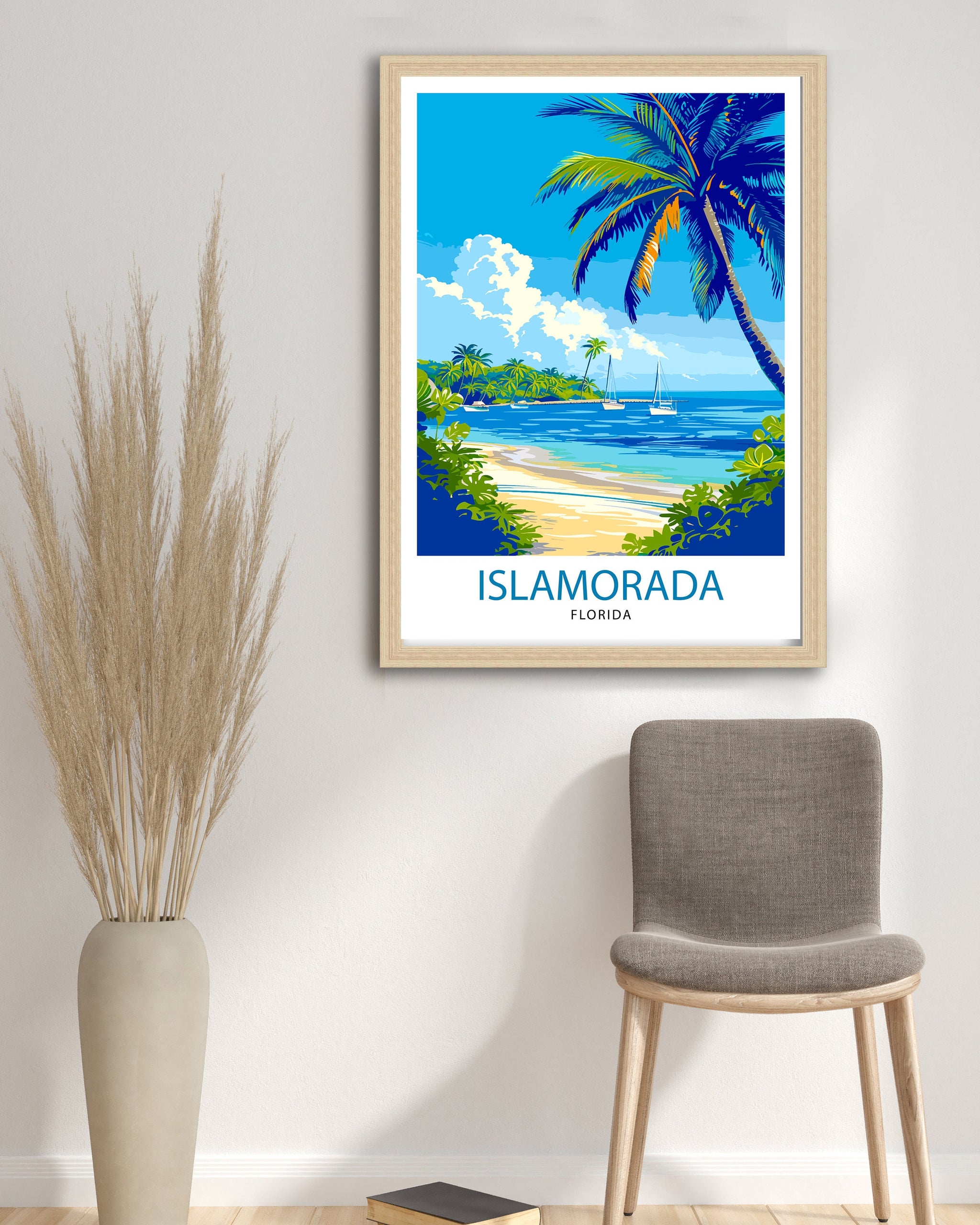 Islamorada Florida Print| Village of Islands Art Florida Keys Poster Tropical Paradise Wall Decor Coastal Escape Artwork