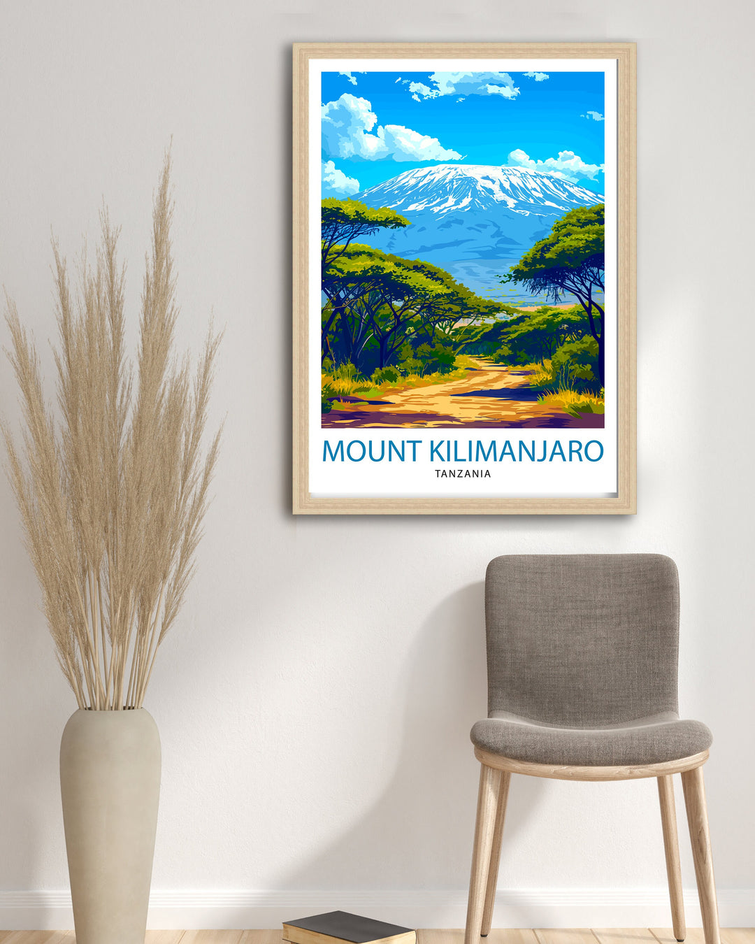 Mount Kilimanjaro Poster Tanzanian Mountain Art African Summit Poster Majestic Peak