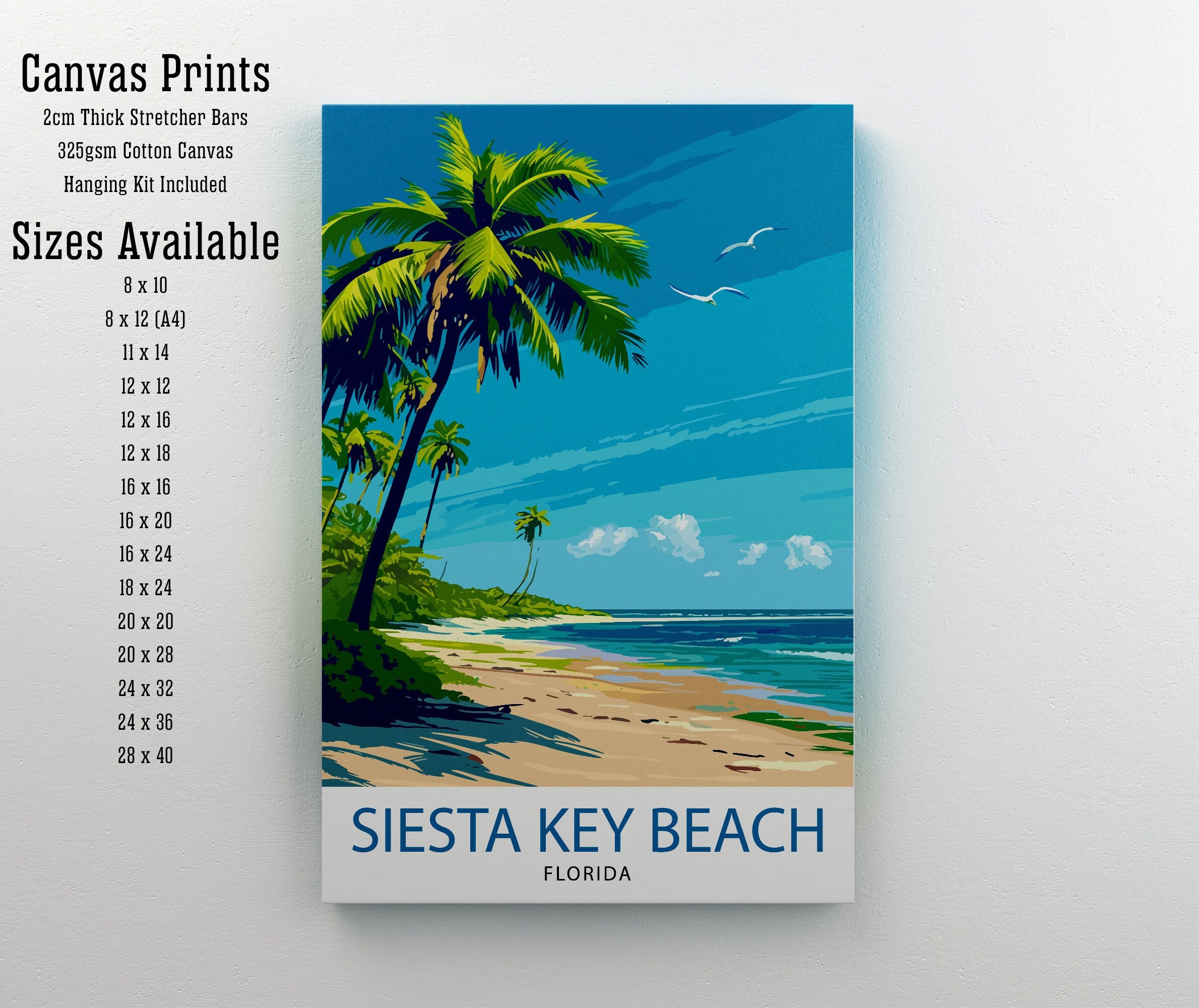 Key Largo Florida Print| Gateway to the Keys Art Coral Reef Poster Tropical Paradise Wall Decor Florida Keys Illustration Island Escape