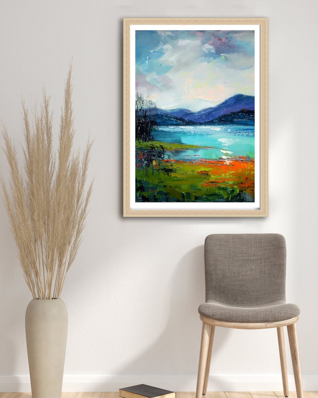 Derwentwater Abstract Art Poster Lake District Impressions Watercolor Lake Scene Cumbrian Lakes