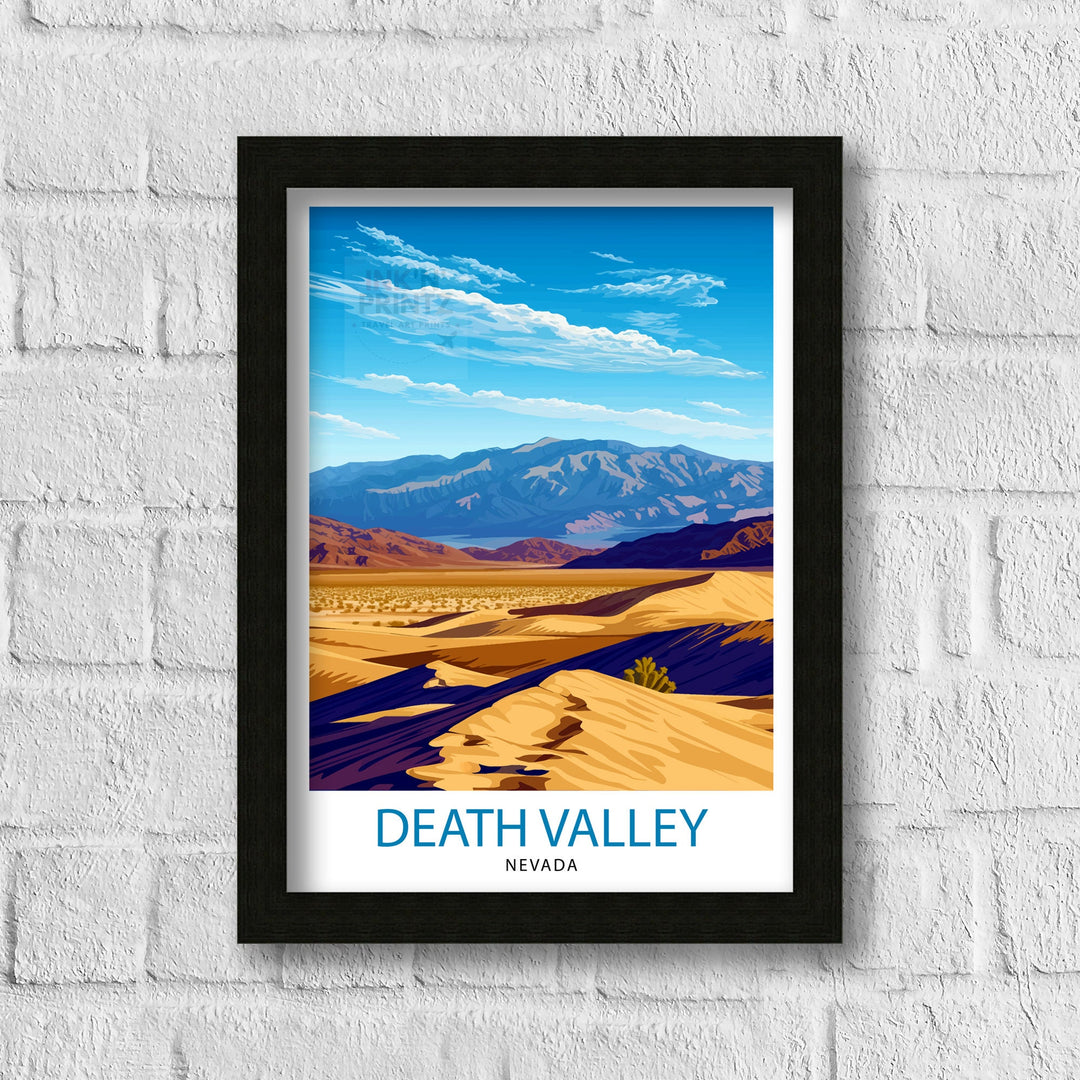 Death Valley Nevada Poster Extreme Desert Landscape Art National Park Poster USA Wilderness