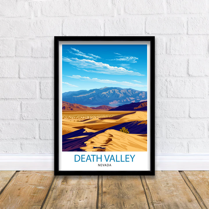 Death Valley Nevada Poster Extreme Desert Landscape Art National Park Poster USA Wilderness