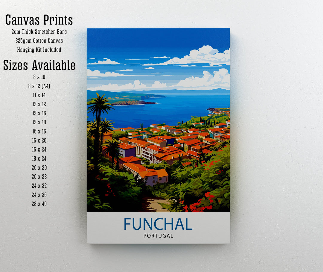 Funchal Portugal Print Funchal Wall Decor Funchal Poster Funchal Art Print Funchal Wall Art Gift for Funchal Travel Funchal Home Decor