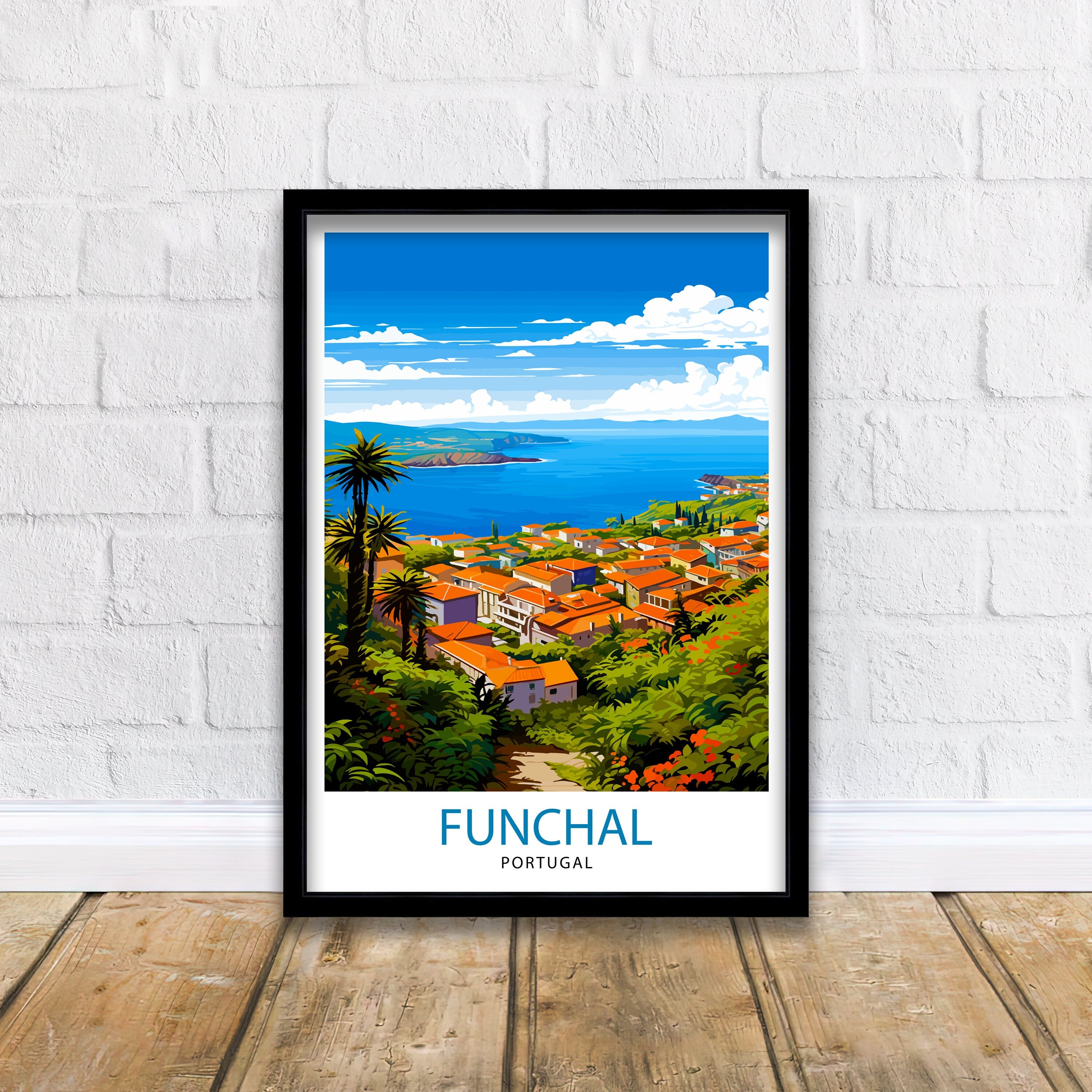 Funchal Portugal Print Funchal Wall Decor Funchal Poster Funchal Art Print Funchal Wall Art Gift for Funchal Travel Funchal Home Decor