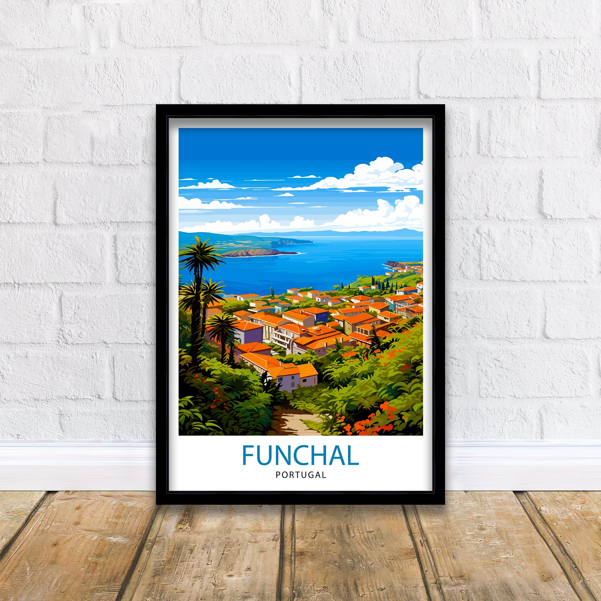 Funchal Portugal Print Funchal Wall Decor Funchal Poster Funchal Art Print Funchal Wall Art Gift for Funchal Travel Funchal Home Decor