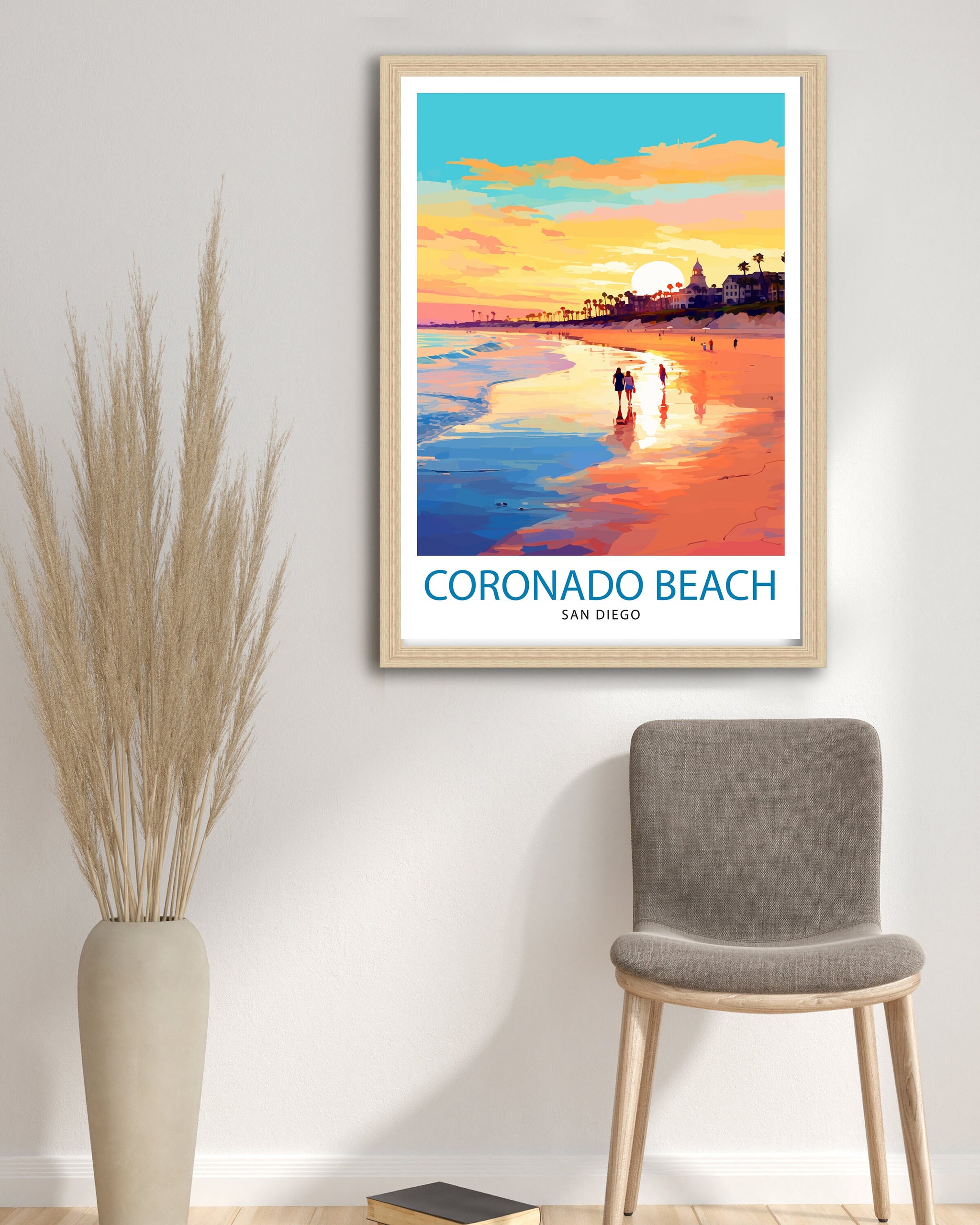 Coronado Beach San Diego Travel Print Wall Decor Wall Art Coronado Beach Wall Hanging Home Décor Coronado Beach Gift Art Lovers Californian