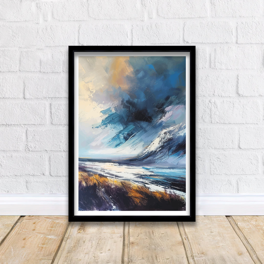 Ben Nevis Abstract Poster Scottish Highlands Art Mountain Majesty Poster Scotland Landscape