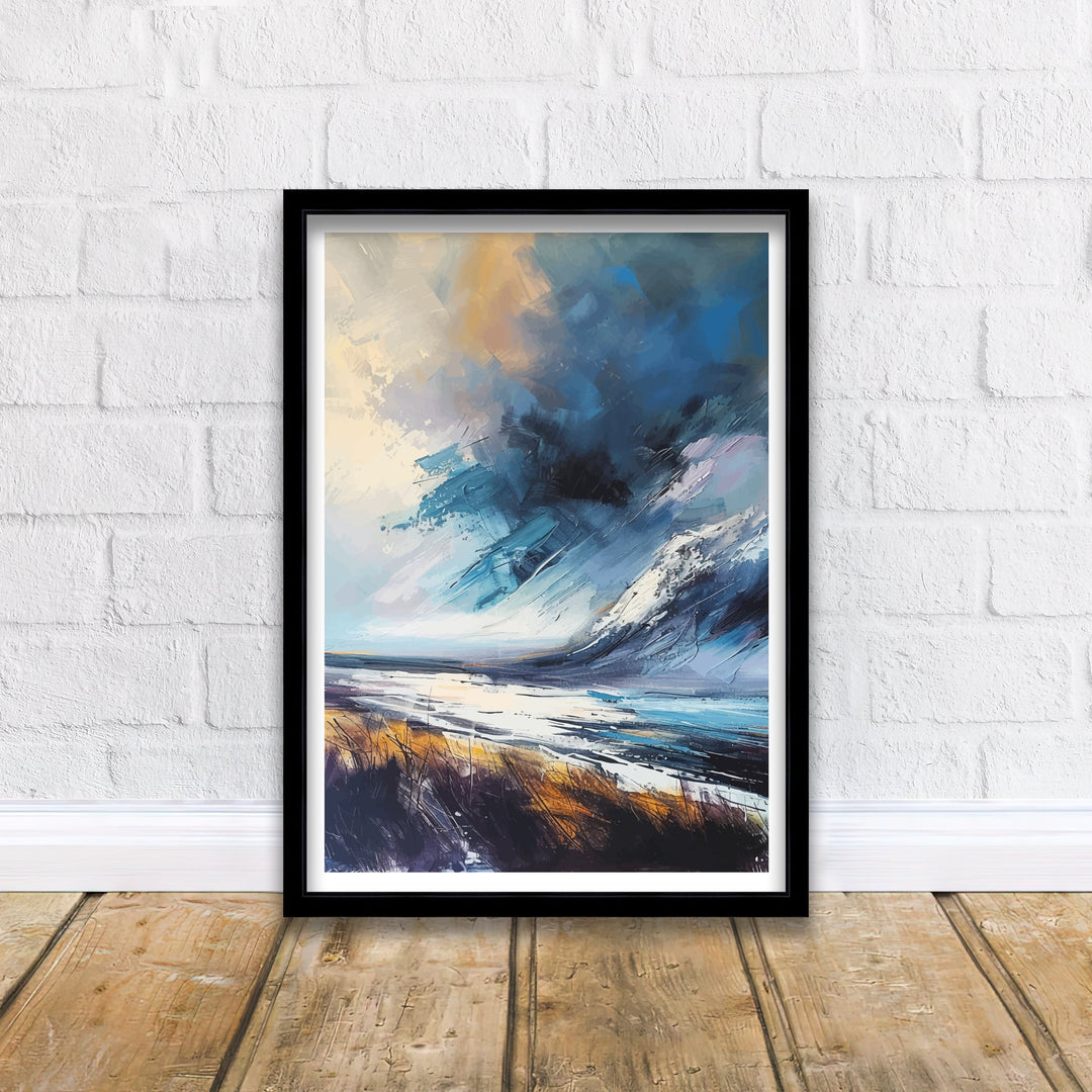 Ben Nevis Abstract Poster Scottish Highlands Art Mountain Majesty Poster Scotland Landscape