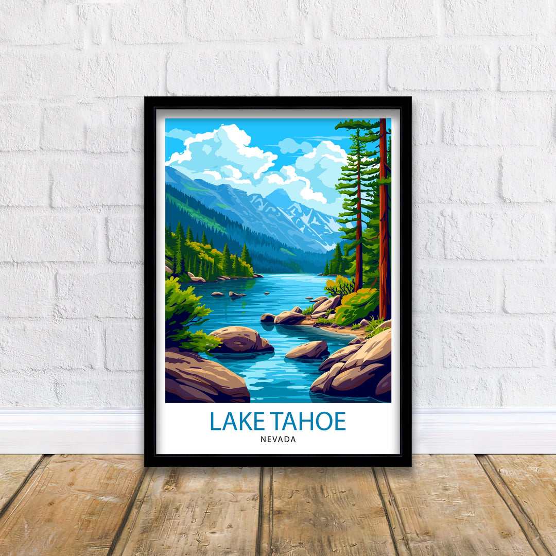 Lake Tahoe California Travel Print