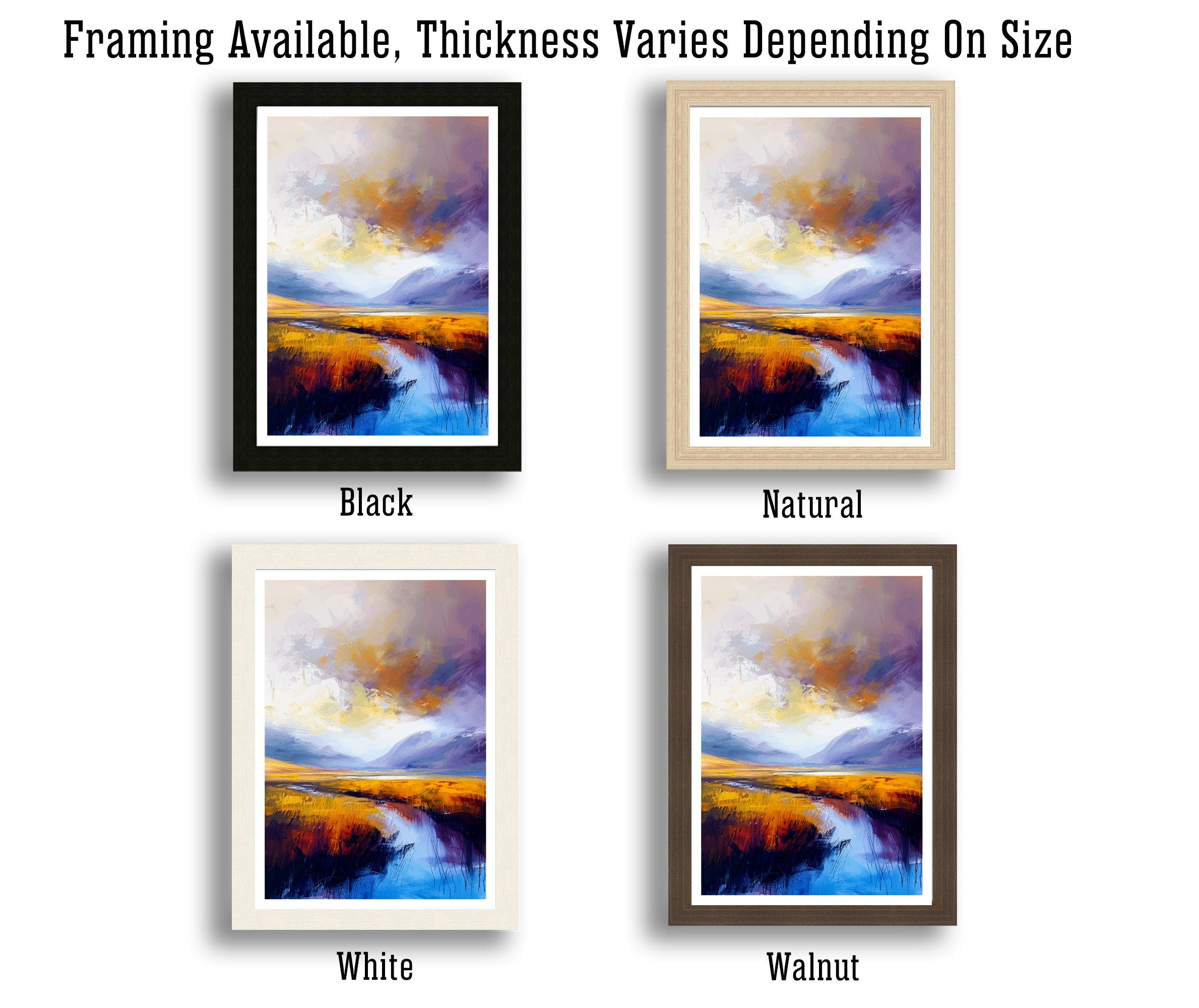 Glencoe Abstract Landscape Poster Scottish Highlands Art Mystical Valley Poster Modern Scotland