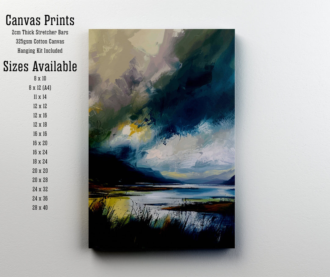 Glencoe Abstract Landscape Poster Scottish Highlands Art Mystical Valley Poster Modern Scotland