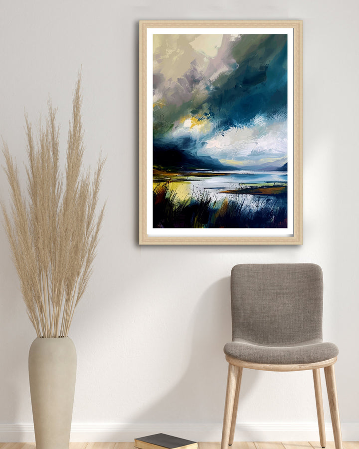 Glencoe Abstract Landscape Poster Scottish Highlands Art Mystical Valley Poster Modern Scotland