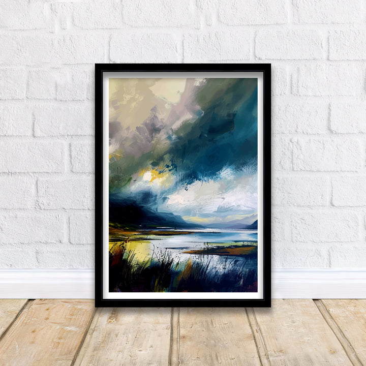 Glencoe Abstract Landscape Poster Scottish Highlands Art Mystical Valley Poster Modern Scotland