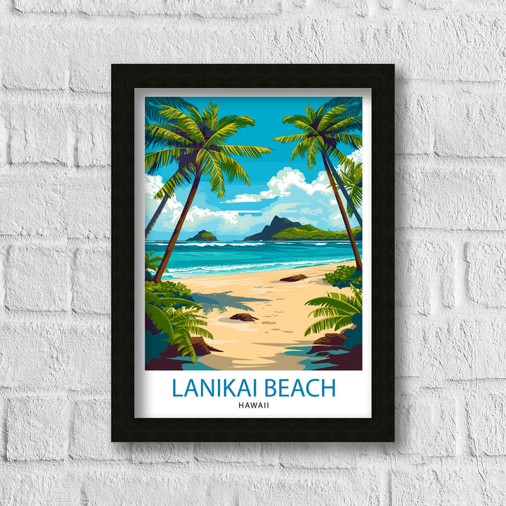 Lanikai Beach Travel Poster Lanikai