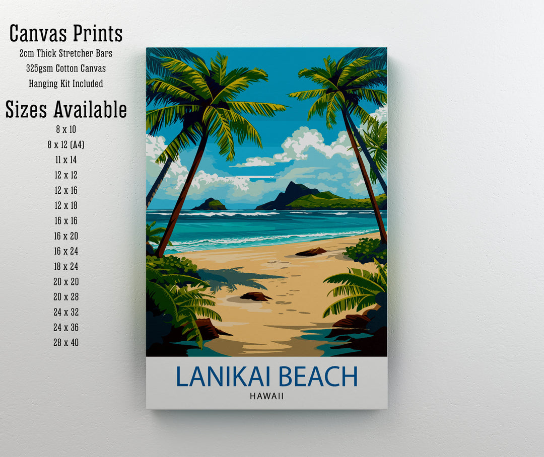 Lanikai Beach Travel Poster Lanikai