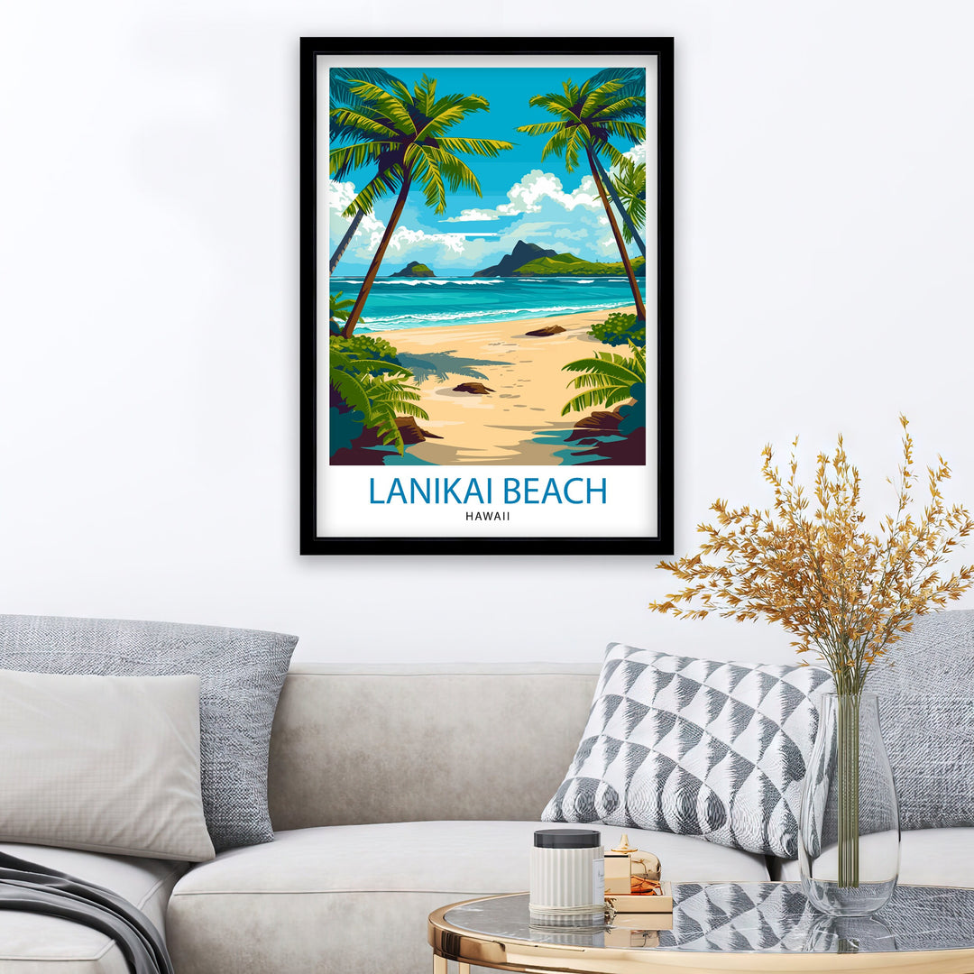 Lanikai Beach Travel Poster Lanikai