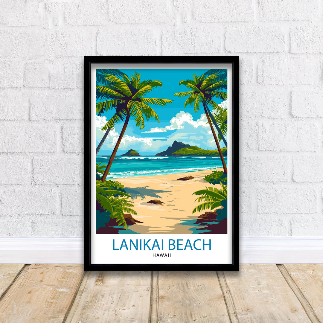 Lanikai Beach Travel Poster Lanikai