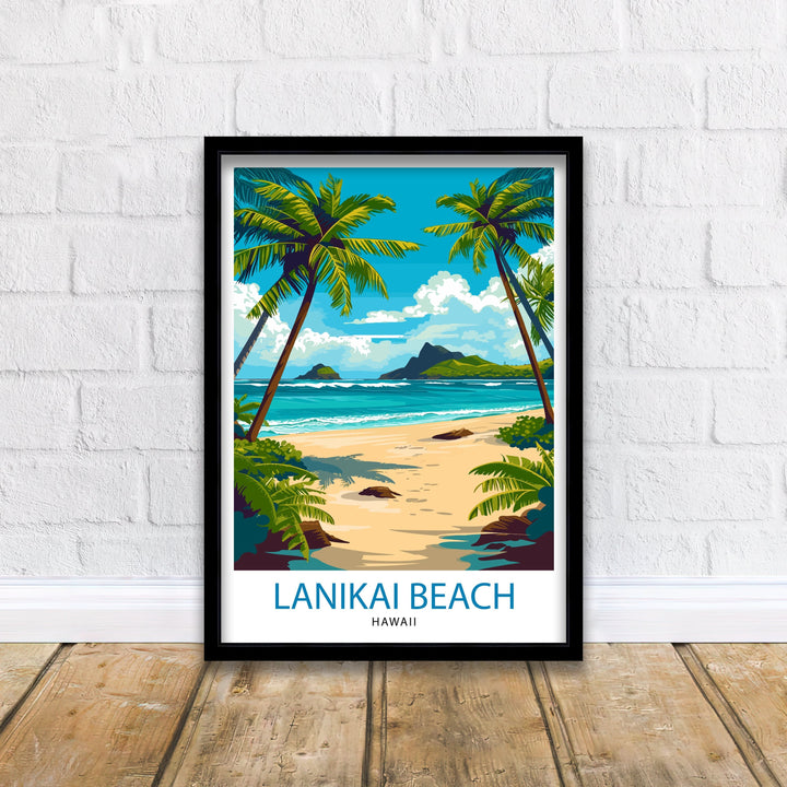 Lanikai Beach Travel Poster Lanikai