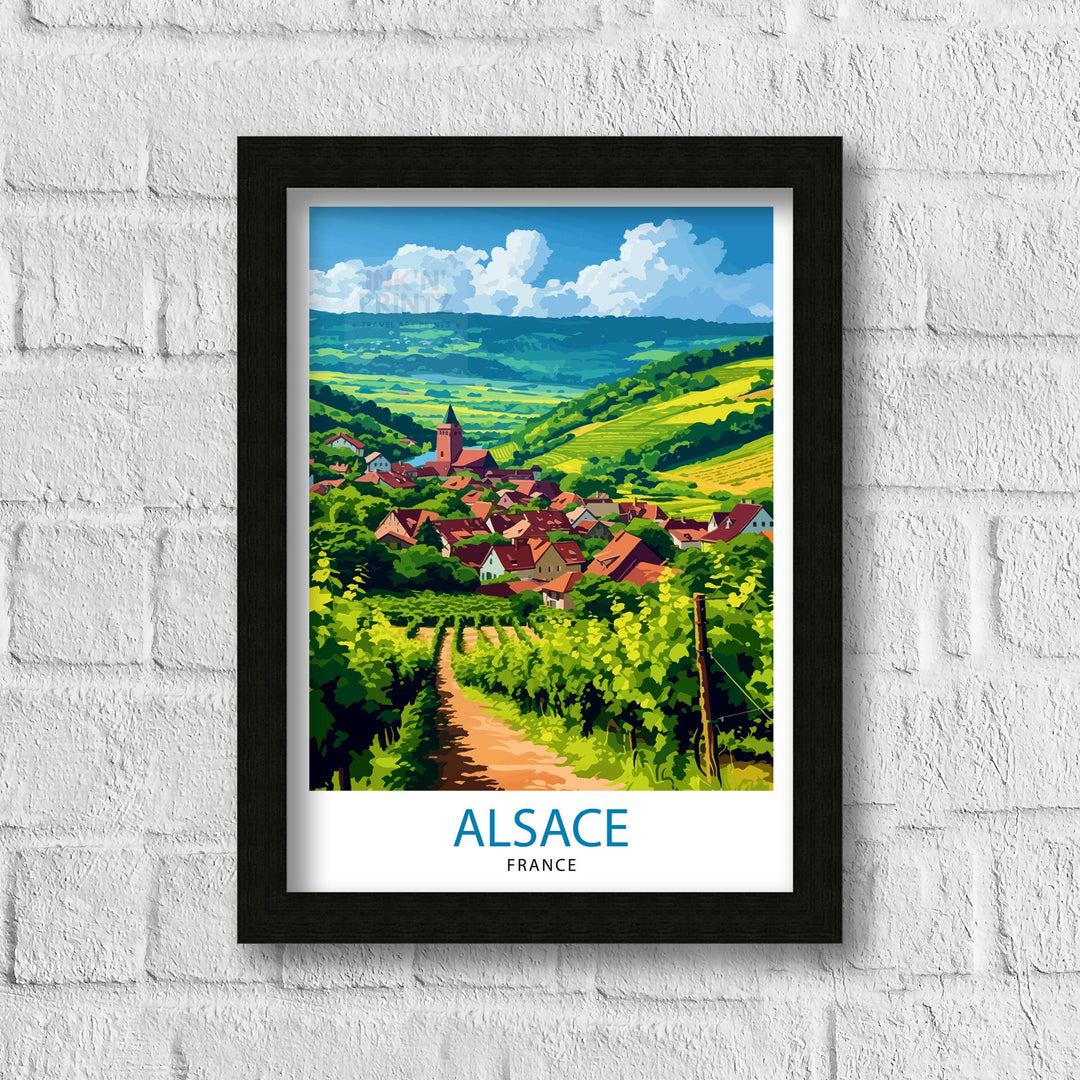 Alsace France Travel Poster Alsace Wall Art Alsace Home Decor Alsace Illustration Travel Poster Gift for Alsace France Home Decor