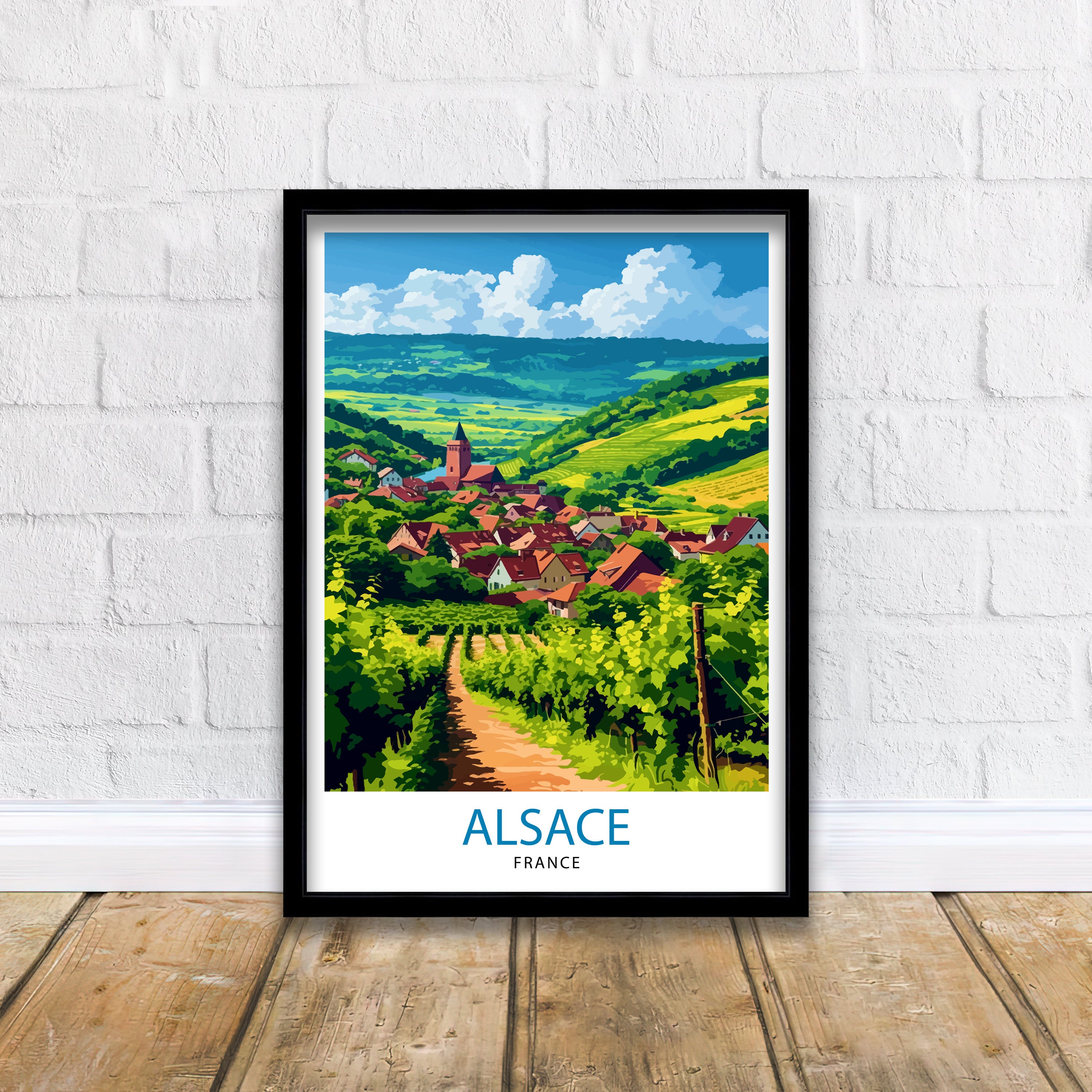 Alsace France Travel Print Alsace Wall Art Alsace Home Decor Alsace Illustration Travel Poster Gift for Alsace France Home Decor