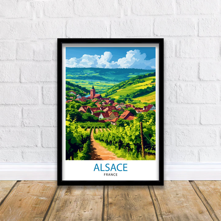 Alsace France Travel Poster Alsace Wall Art Alsace Home Decor Alsace Illustration Travel Poster Gift for Alsace France Home Decor