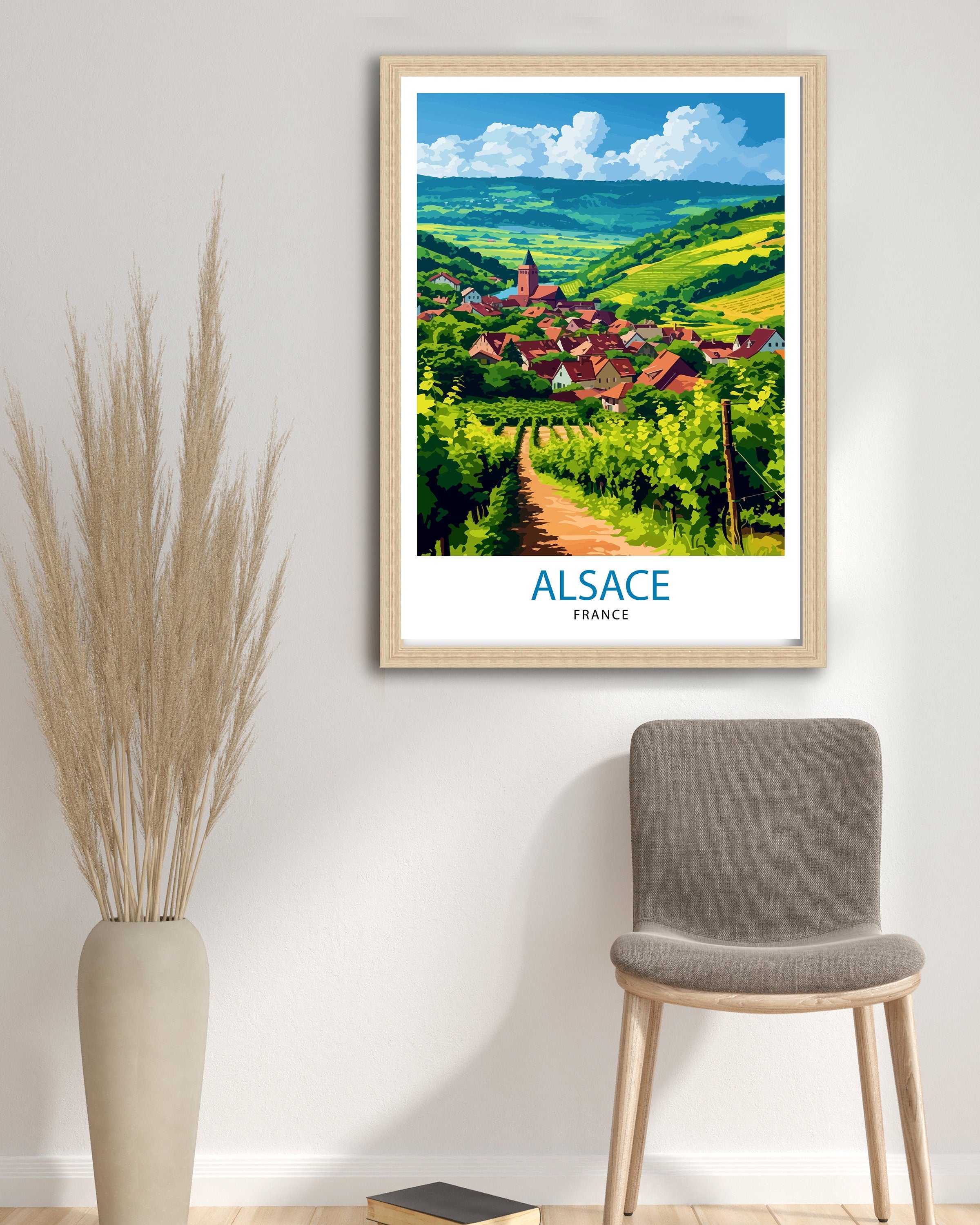 Alsace France Travel Print Alsace Wall Art Alsace Home Decor Alsace Illustration Travel Poster Gift for Alsace France Home Decor