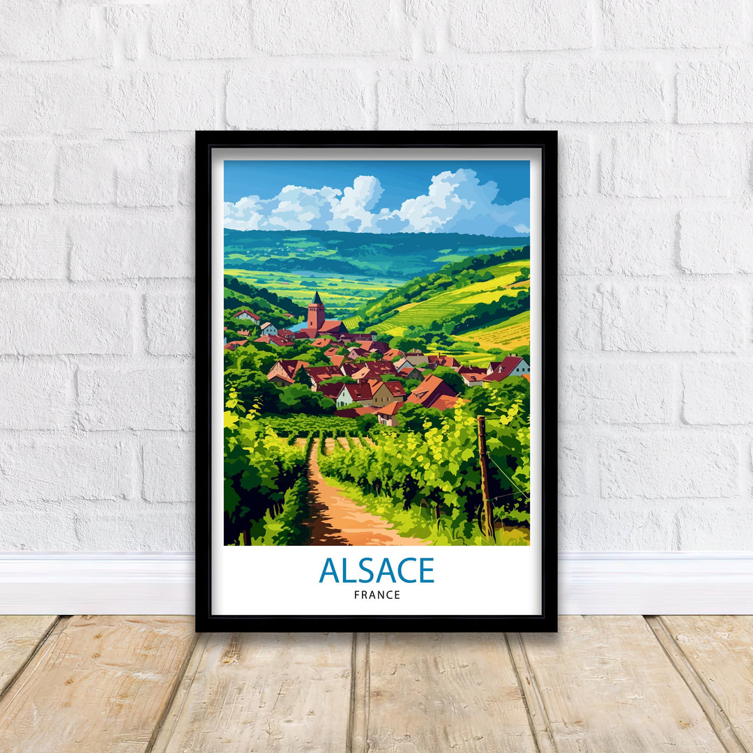 Alsace France Travel Poster Alsace Wall Art Alsace Home Decor Alsace Illustration Travel Poster Gift for Alsace France Home Decor