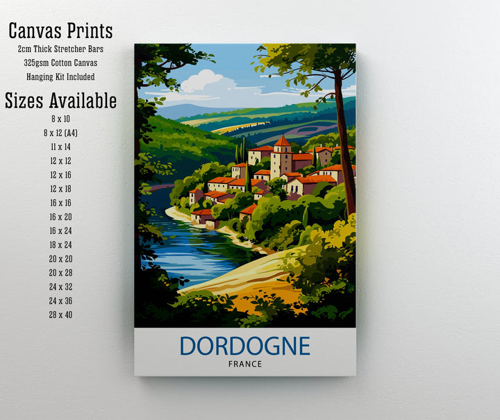 Dordogne France Travel Poster Dordogne