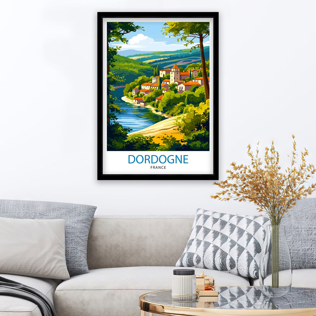 Dordogne France Travel Poster Dordogne