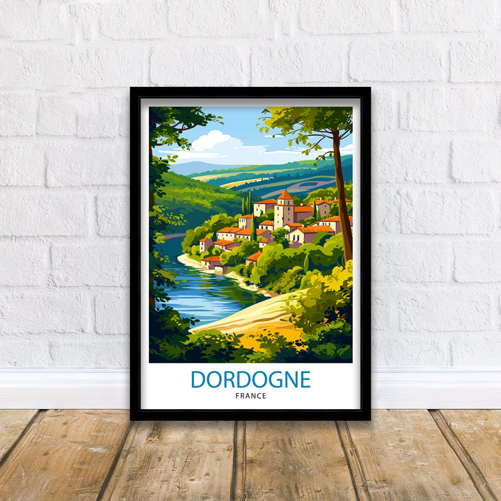 Dordogne France Travel Poster Dordogne