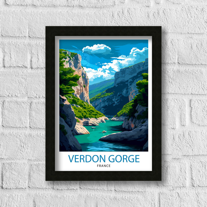 Verdon Gorge France Poster Stunning Canyon Art Provence Landscape Poster Turquoise River