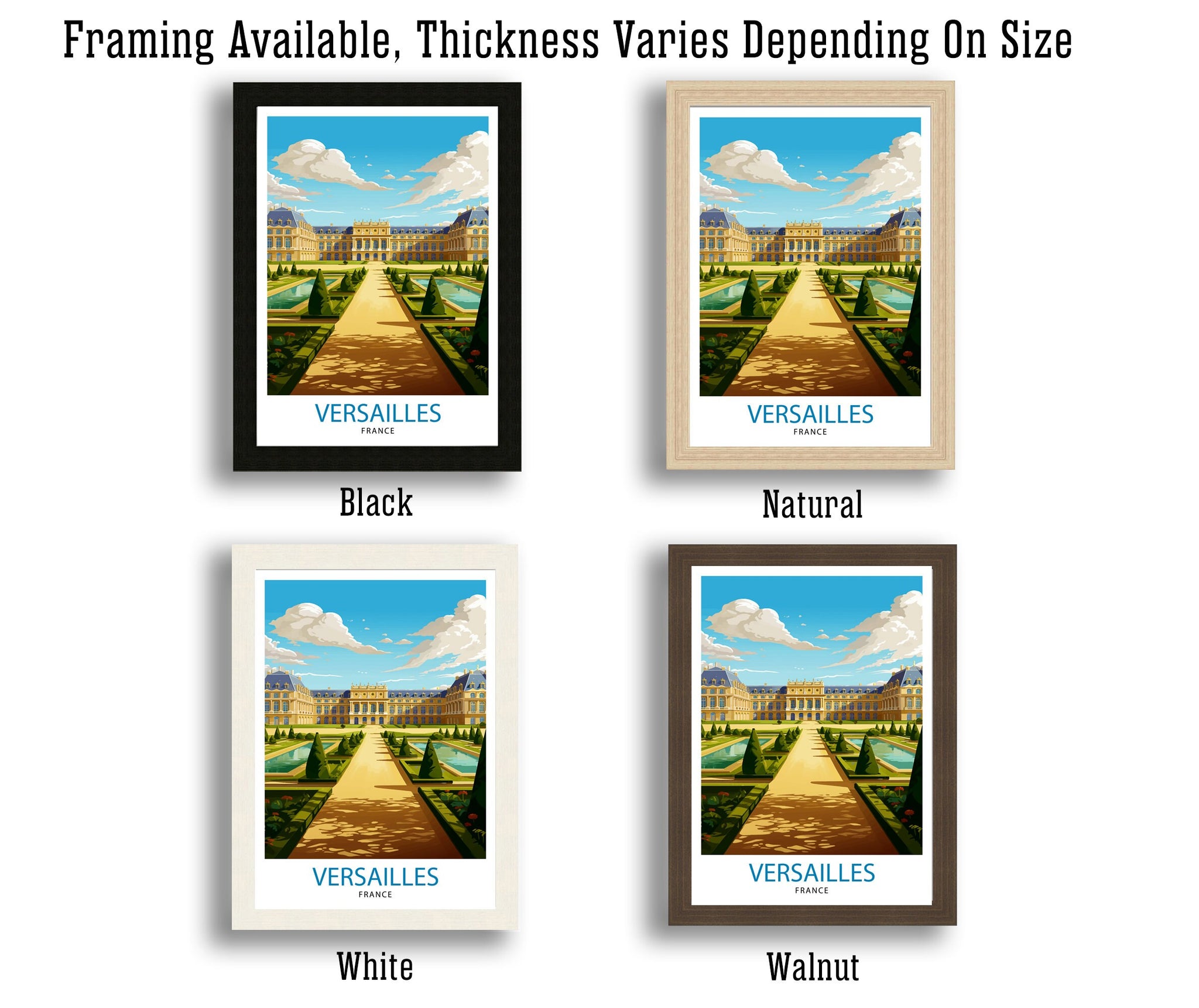 Versailles France Travel Print Versailles Wall Decor Versailles Poster France Travel Prints Versailles Art Print Versailles Illustration
