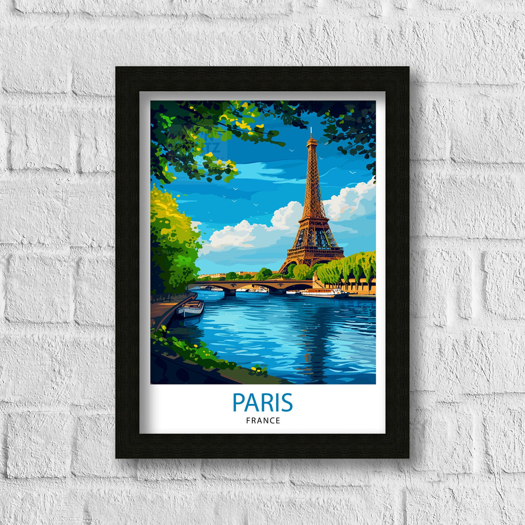 Paris France Travel Poster Paris Wall Art Eiffel Tower Art France Travel Poster Paris Home Decor French Illustration Parisian Art Poster