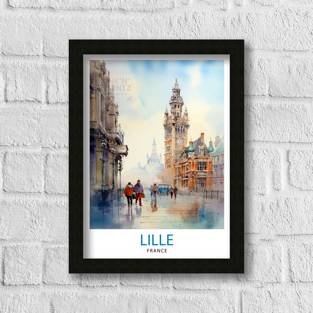 Lille France Travel Poster Lille