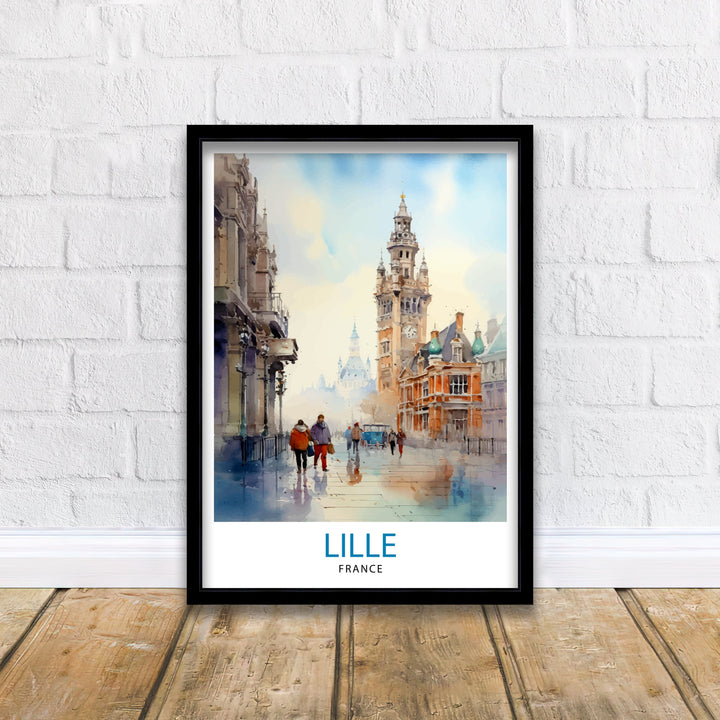 Lille France Travel Poster Lille