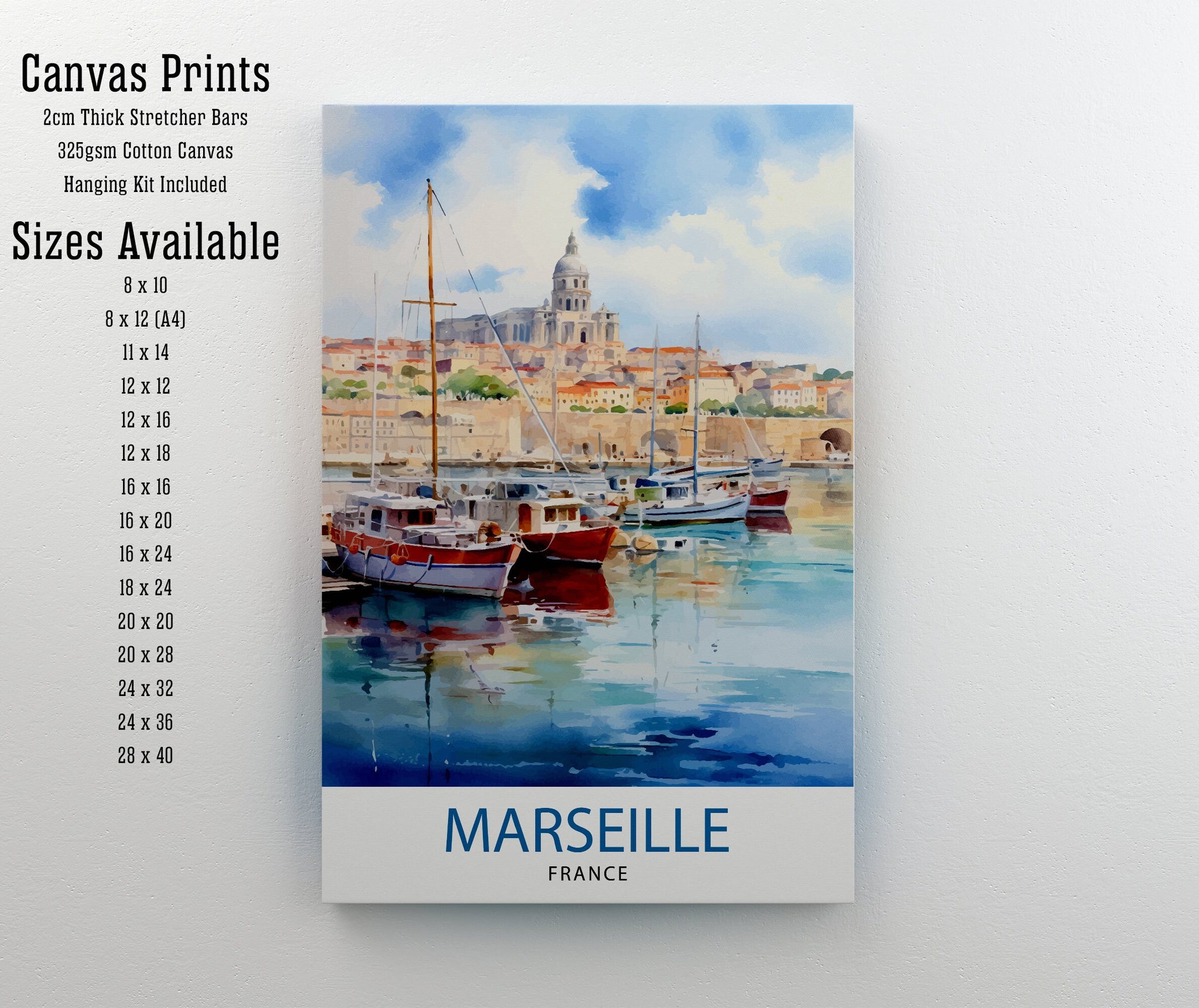 Marseille France Travel Print Marseille Wall Decor Marseille Poster France Travel Prints Marseille Art Print Marseille Illustration
