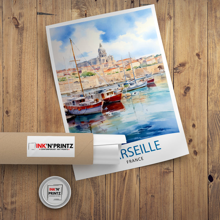 Marseille France Travel Poster Marseille