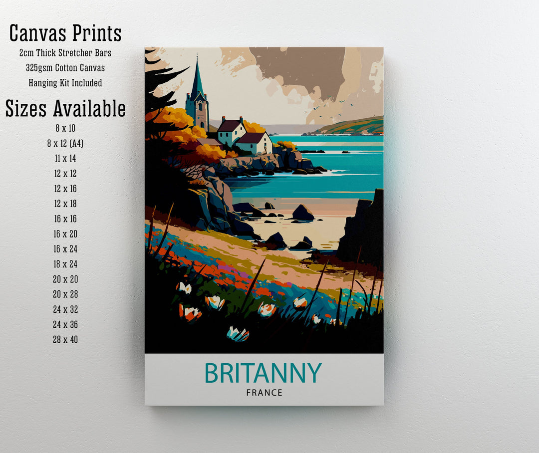 Brittany France Travel Poster,