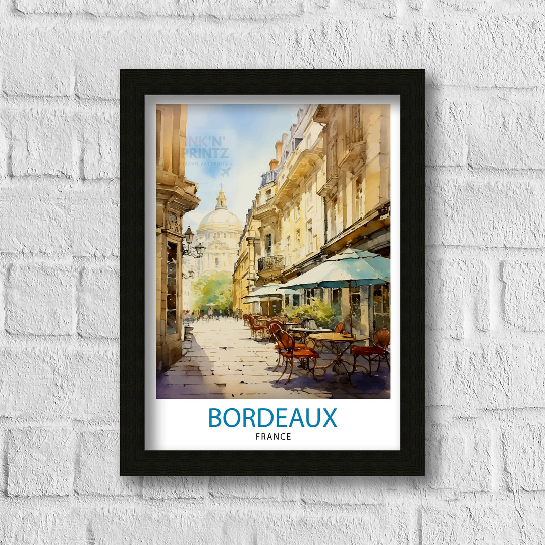 Bordeaux France Travel Poster Bordeaux