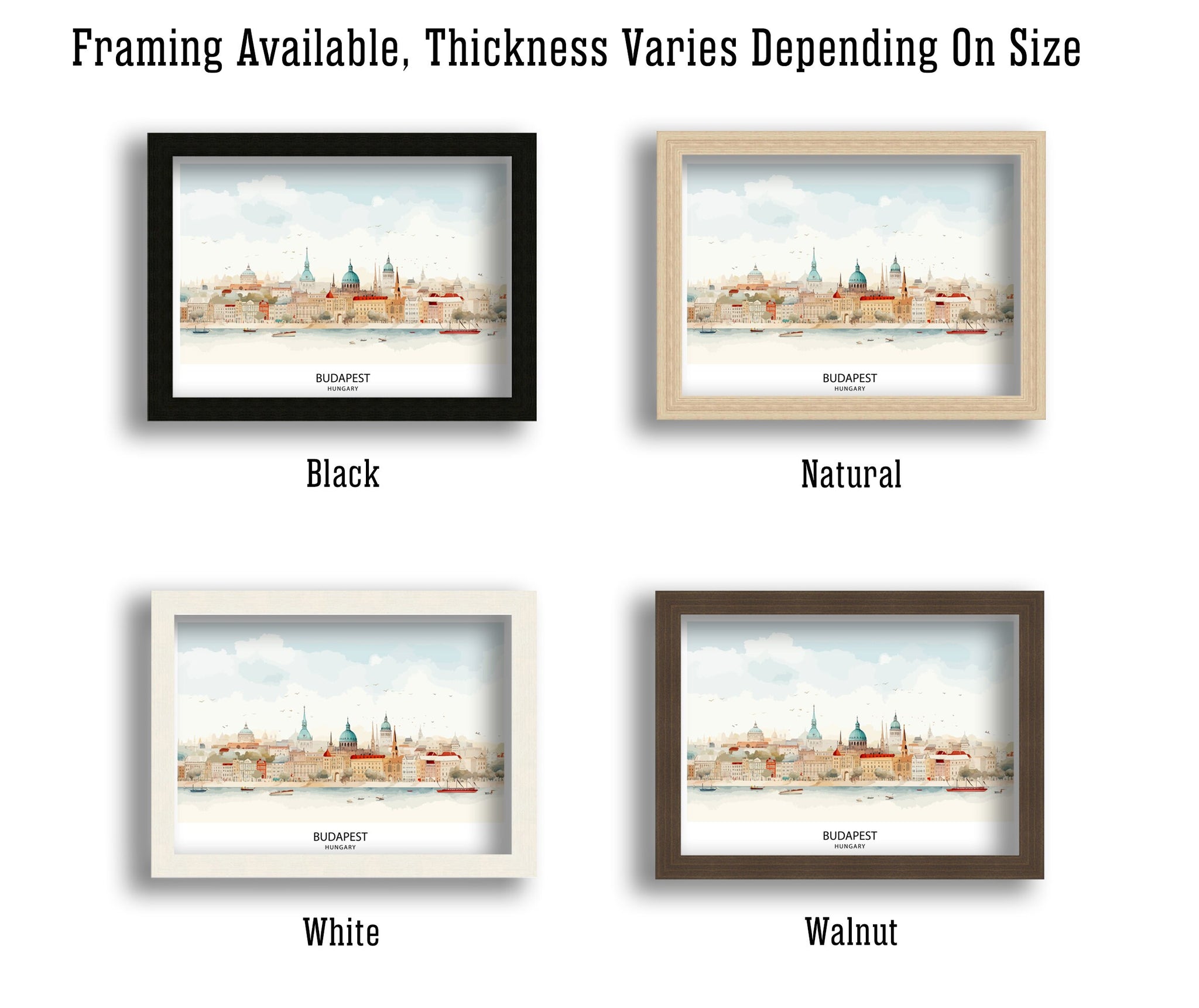 Budapest Print, Hungary Danube River Cityscape Art