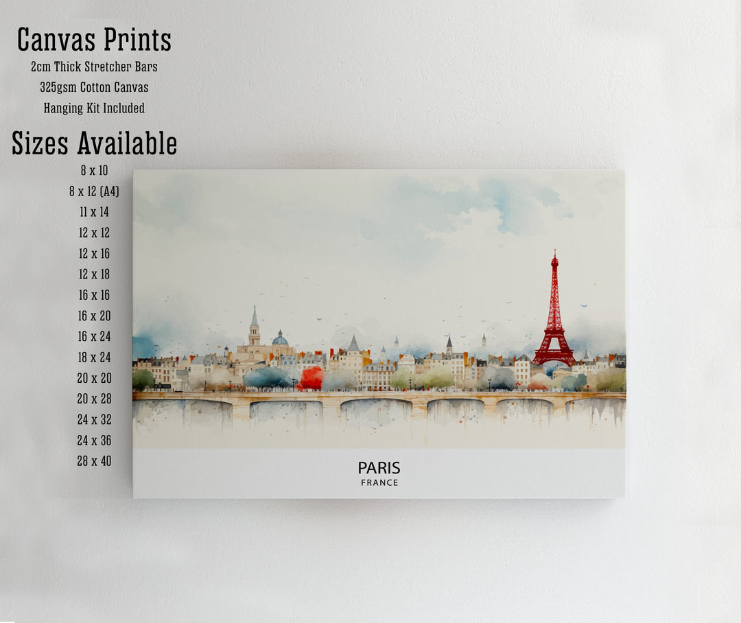 Paris Skyline France Poster Iconic Cityscape Art - Eiffel Tower Poster French Capital