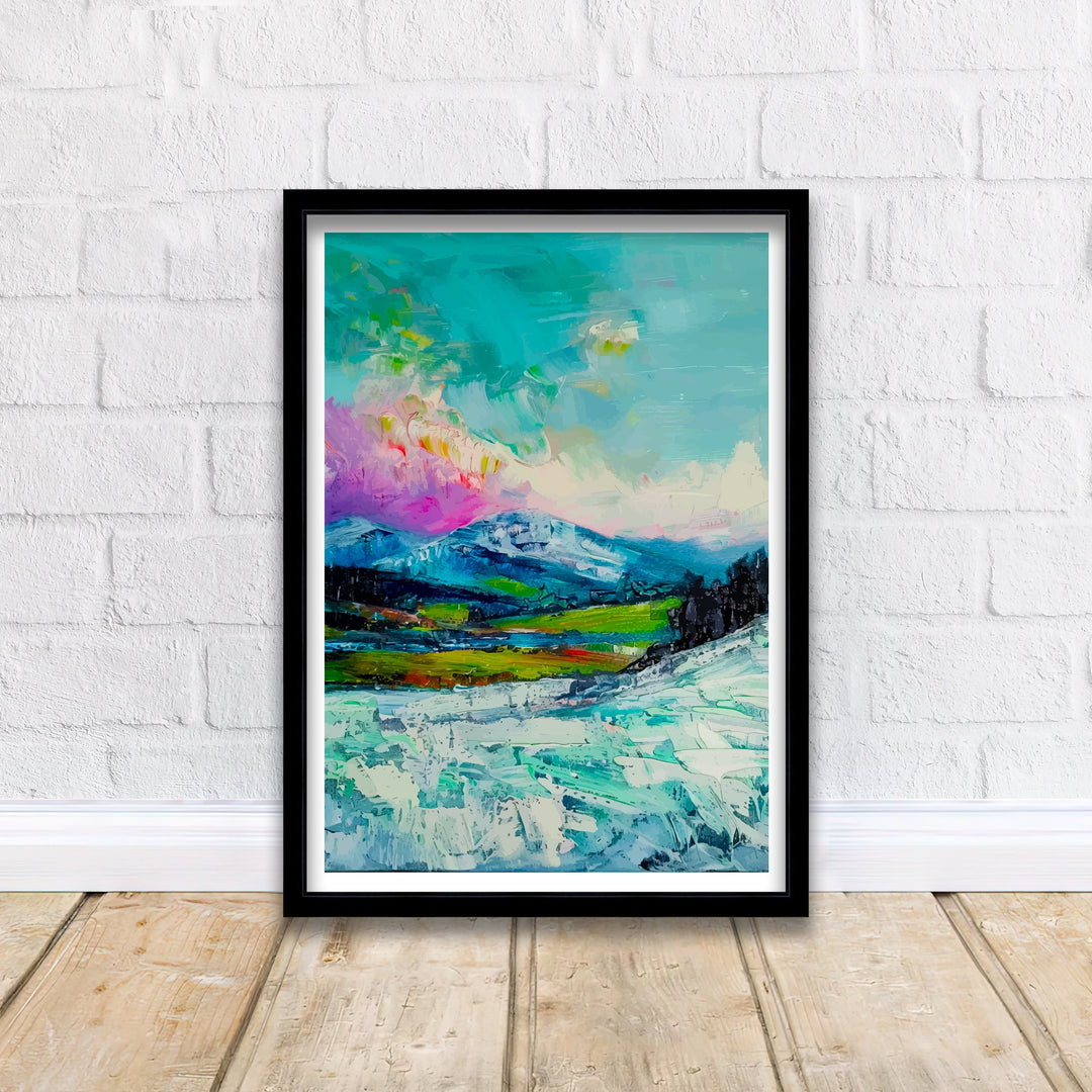 Pen y Fan Wales Abstract Poster Pen y Fan Wall Art Pen y Fan Home Living Decor Wales Illustration Travel Poster Gift Wales Home Decor