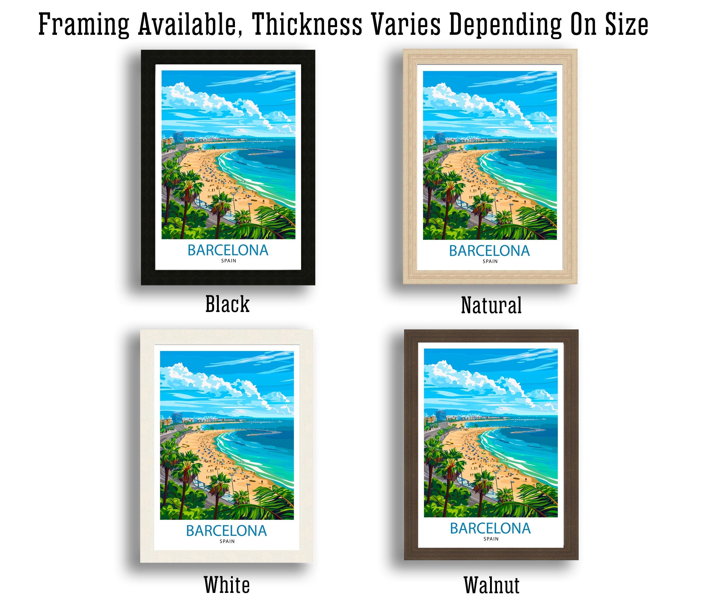 Barcelona Spain Travel Print Barcelona Wall Decor Barcelona Poster Spain Travel Prints Barcelona Art Print Barcelona