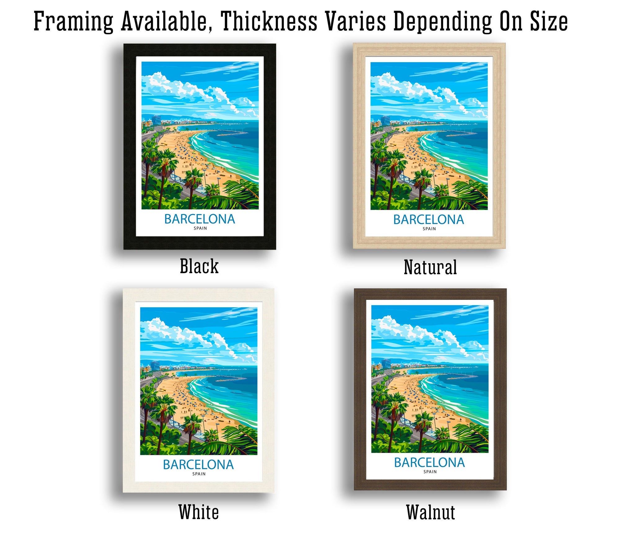 Barcelona Spain Travel Print Barcelona Wall Decor Barcelona Poster Spain Travel Prints Barcelona Art Print Barcelona